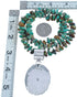 Sterling Silver Turquoise Native American Bead Pendant Necklace Set BX120366